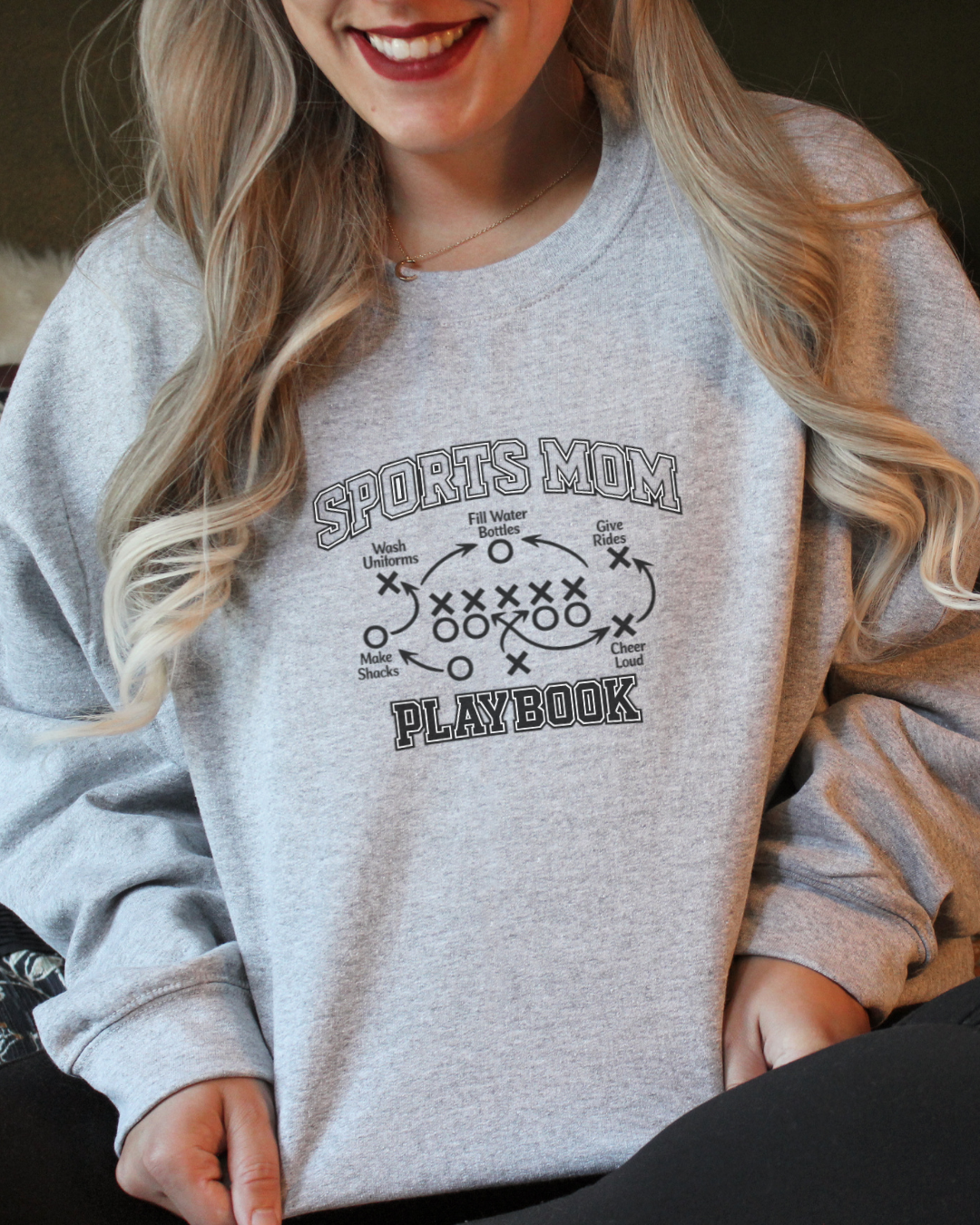 Sports Mom Playbook Crewneck Sweatshirt