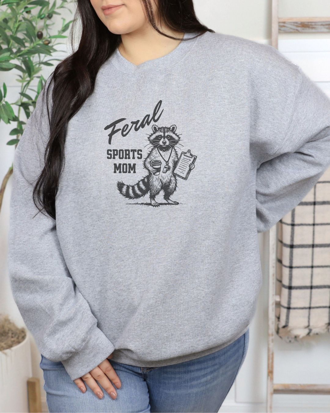 Feral Sports Mom Crewneck Sweatshirt