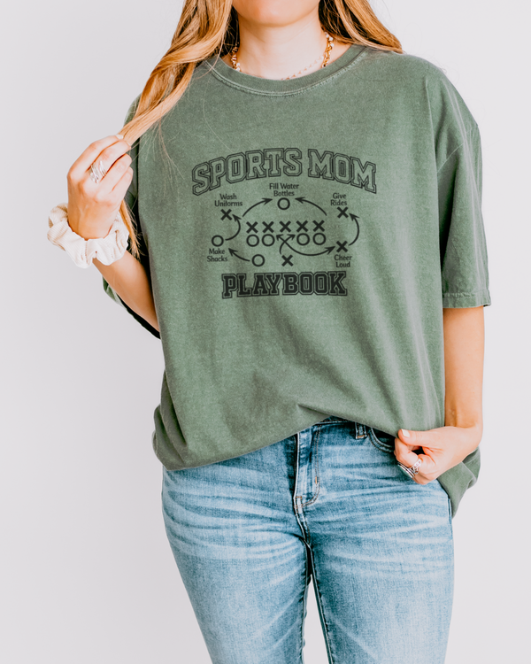 Sports Mom Playbook Comfort Colors T-shirt